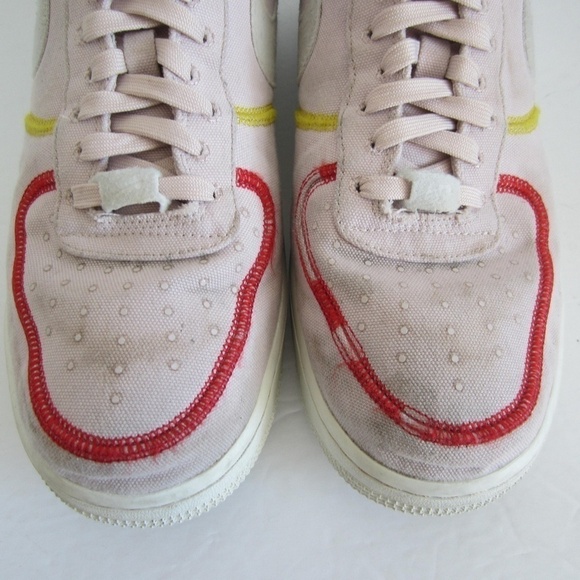 Nike Air Force One shoes’07 Women's 10.5 Low LX 'Stitched Canvas-siltstone Red - Picture 11 of 15